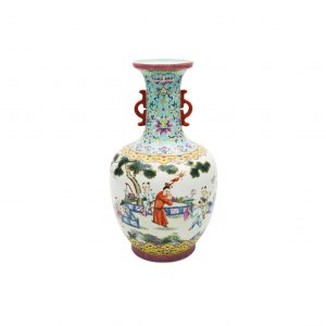a famille rose ‘boys at play’ vase with ruyi handles