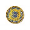 A Blue and White Dragon Dish on Yellow Ground a blue and white dragon dish on yellow ground