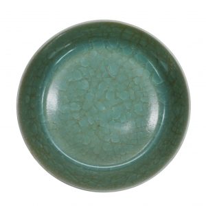 a ‘ru ware’ brush washer with ice crackle glaze